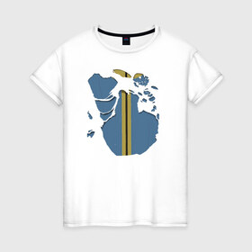 Женская футболка хлопок с принтом Vault dweller в Курске, 100% хлопок | прямой крой, круглый вырез горловины, длина до линии бедер, слегка спущенное плечо | 