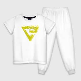 Детская пижама хлопок с принтом Witcher Quen sign в Курске, 100% хлопок |  брюки и футболка прямого кроя, без карманов, на брюках мягкая резинка на поясе и по низу штанин
 | 