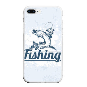 Чехол для iPhone 7Plus/8 Plus матовый с принтом Рыбалка в Курске, Силикон | Область печати: задняя сторона чехла, без боковых панелей | fishing | рыба | рыбак | рыбалка | туризм