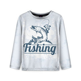 Детский лонгслив 3D с принтом Рыбалка в Курске, 100% полиэстер | длинные рукава, круглый вырез горловины, полуприлегающий силуэт
 | fishing | рыба | рыбак | рыбалка | туризм