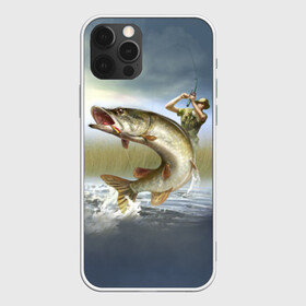 Чехол для iPhone 12 Pro с принтом Щука в Курске, силикон | область печати: задняя сторона чехла, без боковых панелей | Тематика изображения на принте: fishing | рыба | рыбак | рыбалка | туризм | щука