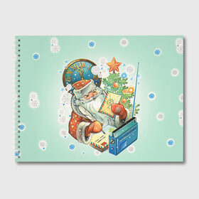 Альбом для рисования с принтом Дед мороз в Курске, 100% бумага
 | матовая бумага, плотность 200 мг. | 2016 | год | дед мороз | новый | открытка | ретро | с новым годом | советский | ссср
