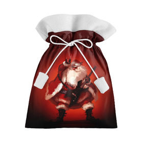 Подарочный 3D мешок с принтом Дед мороз рокер в Курске, 100% полиэстер | Размер: 29*39 см | Тематика изображения на принте: heavy metal | rock | santa claus | дед мороз | рок | с новым годом | санта | санта клаус