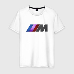 Мужская футболка хлопок с принтом BMW M texture в Курске, 100% хлопок | прямой крой, круглый вырез горловины, длина до линии бедер, слегка спущенное плечо. | 5 | bmw | m | бмв | м