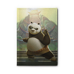 Обложка для автодокументов с принтом Кунг фу панда в Курске, натуральная кожа |  размер 19,9*13 см; внутри 4 больших “конверта” для документов и один маленький отдел — туда идеально встанут права | kung fu | kung fu panda | panda | кунг фу | кунг фу панда | кунгфу | панда. кунг фу | по