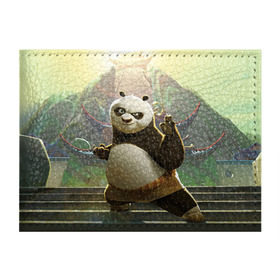 Обложка для студенческого билета с принтом Кунг фу панда в Курске, натуральная кожа | Размер: 11*8 см; Печать на всей внешней стороне | kung fu | kung fu panda | panda | кунг фу | кунг фу панда | кунгфу | панда. кунг фу | по