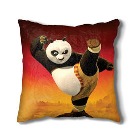 Подушка 3D с принтом Кунг фу панда в Курске, наволочка – 100% полиэстер, наполнитель – холлофайбер (легкий наполнитель, не вызывает аллергию). | состоит из подушки и наволочки. Наволочка на молнии, легко снимается для стирки | kung fu | kung fu panda | panda | кунг фу | кунг фу панда | кунгфу | панда. кунг фу | по