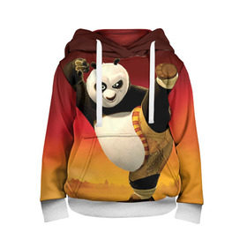 Детская толстовка 3D с принтом Кунг фу панда в Курске, 100% полиэстер | двухслойный капюшон со шнурком для регулировки, мягкие манжеты на рукавах и по низу толстовки, спереди карман-кенгуру с мягким внутренним слоем | kung fu | kung fu panda | panda | кунг фу | кунг фу панда | кунгфу | панда. кунг фу | по