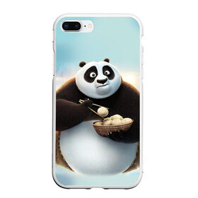Чехол для iPhone 7Plus/8 Plus матовый с принтом Кунг фу панда в Курске, Силикон | Область печати: задняя сторона чехла, без боковых панелей | панда