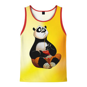Мужская майка 3D с принтом Кунг фу панда в Курске, 100% полиэстер | круглая горловина, приталенный силуэт, длина до линии бедра. Пройма и горловина окантованы тонкой бейкой | Тематика изображения на принте: kung fu | kung fu panda | panda | кунг фу | кунг фу панда | кунгфу | панда. кунг фу | по