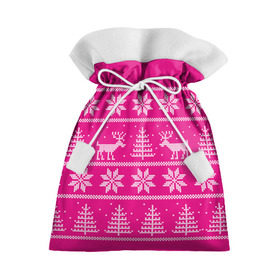 Подарочный 3D мешок с принтом Олени в горах в Курске, 100% полиэстер | Размер: 29*39 см | горы | ели | зима | новый год | олени | снег | снежинки