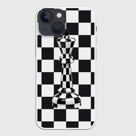 Чехол для iPhone 13 mini с принтом Ферзь в Курске,  |  | клетки | ферзь | шахматная доска | шахматы