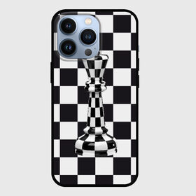 Чехол для iPhone 13 Pro с принтом Ферзь в Курске,  |  | Тематика изображения на принте: клетки | ферзь | шахматная доска | шахматы