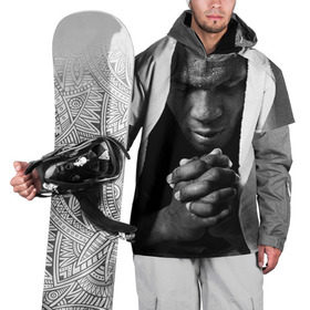 Накидка на куртку 3D с принтом Майк Тайсон в Курске, 100% полиэстер |  | бокс | тайсон