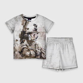 Детский костюм с шортами 3D с принтом ФСБ Альфа в Курске,  |  | армия | военный | рф | служба | стрелок | структура