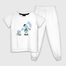 Детская пижама хлопок с принтом Squirt-Fail в Курске, 100% хлопок |  брюки и футболка прямого кроя, без карманов, на брюках мягкая резинка на поясе и по низу штанин
 | 