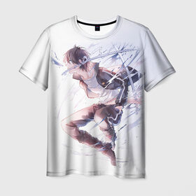 Мужская футболка 3D с принтом Бездомный бог в Курске, 100% полиэфир | прямой крой, круглый вырез горловины, длина до линии бедер | anime | noragami | аниме | бездомный бог | бог | йато | норагами