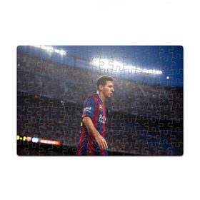 Пазл магнитный 126 элементов с принтом Messi в Курске, полимерный материал с магнитным слоем | 126 деталей, размер изделия —  180*270 мм | Тематика изображения на принте: месси