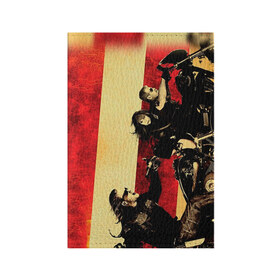 Обложка для паспорта матовая кожа с принтом Sons Of Anarchy в Курске, натуральная матовая кожа | размер 19,3 х 13,7 см; прозрачные пластиковые крепления | Тематика изображения на принте: sons of anarchy | анархии | сыны