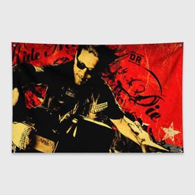Флаг-баннер с принтом Sons Of Anarchy в Курске, 100% полиэстер | размер 67 х 109 см, плотность ткани — 95 г/м2; по краям флага есть четыре люверса для крепления | sons of anarchy | анархии | сыны