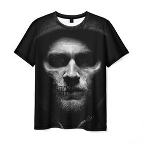 Мужская футболка 3D с принтом Sons Of Anarchy в Курске, 100% полиэфир | прямой крой, круглый вырез горловины, длина до линии бедер | sons of anarchy | анархии | сыны