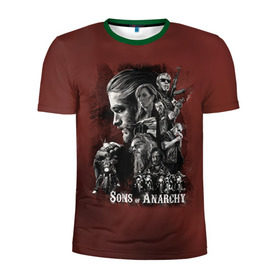 Мужская футболка 3D спортивная с принтом Sons Of Anarchy в Курске, 100% полиэстер с улучшенными характеристиками | приталенный силуэт, круглая горловина, широкие плечи, сужается к линии бедра | sons of anarchy | анархии | сыны