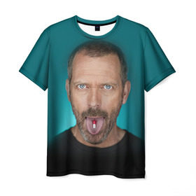 Мужская футболка 3D с принтом Доктор Хаус в Курске, 100% полиэфир | прямой крой, круглый вырез горловины, длина до линии бедер | Тематика изображения на принте: doctor | house | все лгут | доктор | лори | хауз | хаус | хью