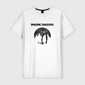 Мужская футболка премиум с принтом Imagine dragons в Курске, 92% хлопок, 8% лайкра | приталенный силуэт, круглый вырез ворота, длина до линии бедра, короткий рукав | dragons | imagine | rock | драгонз | имэдж | рок