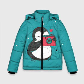 Зимняя куртка для мальчиков 3D с принтом Пингвин с фотоаппаратом в Курске, ткань верха — 100% полиэстер; подклад — 100% полиэстер, утеплитель — 100% полиэстер | длина ниже бедра, удлиненная спинка, воротник стойка и отстегивающийся капюшон. Есть боковые карманы с листочкой на кнопках, утяжки по низу изделия и внутренний карман на молнии. 

Предусмотрены светоотражающий принт на спинке, радужный светоотражающий элемент на пуллере молнии и на резинке для утяжки | 14 февраля | влюбленные | девушка | день святого валентина | любовь | пара | парень