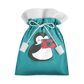 Подарочный 3D мешок с принтом Пингвин с фотоаппаратом в Курске, 100% полиэстер | Размер: 29*39 см | Тематика изображения на принте: 14 февраля | влюбленные | девушка | день святого валентина | любовь | пара | парень