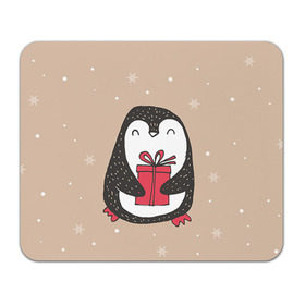 Коврик прямоугольный с принтом Пингвин с подарком в Курске, натуральный каучук | размер 230 х 185 мм; запечатка лицевой стороны | пингвин
