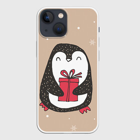 Чехол для iPhone 13 mini с принтом Пингвин с подарком в Курске,  |  | пингвин