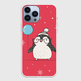 Чехол для iPhone 13 Pro Max с принтом Пингвин с шариком в Курске,  |  | Тематика изображения на принте: пингвин