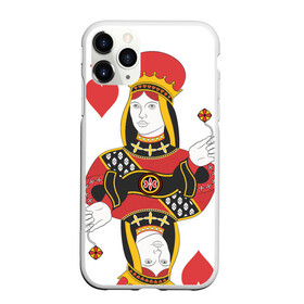Чехол для iPhone 11 Pro матовый с принтом Дама в Курске, Силикон |  | 14 февраля | love | влюбленные | карты | королева | король | лав | любовь | пара | парные | подарок