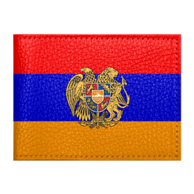 Обложка для студенческого билета с принтом Герб и флаг Армении в Курске, натуральная кожа | Размер: 11*8 см; Печать на всей внешней стороне | armenia | армения | герб | флаг
