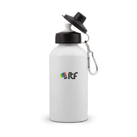 Бутылка спортивная с принтом Taekwondo ITF в Курске, металл | емкость — 500 мл, в комплекте две пластиковые крышки и карабин для крепления | тхэквондо