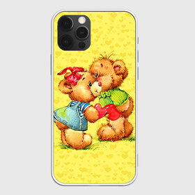 Чехол для iPhone 12 Pro Max с принтом Влюбленные мишки в Курске, Силикон |  | Тематика изображения на принте: 14 февраля | bear | love | teddy | валентин | влюбленный | любовь | милый | мишка | рисунок | сердечко | сердце