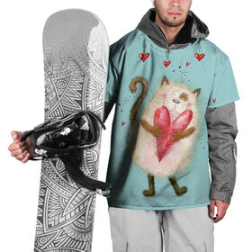Накидка на куртку 3D с принтом Котик в Курске, 100% полиэстер |  | Тематика изображения на принте: 14 февраля | bear | love | teddy | валентин | влюбленный | киска | кот | котик | любовь | милый | рисунок | сердечко | сердце