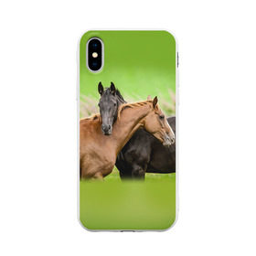 Чехол для Apple iPhone X силиконовый матовый с принтом Лошади 2 в Курске, Силикон | Печать на задней стороне чехла, без боковой панели | horse | horseshoe | акварель | головалошади | грива | единорог | жеребец | животные | конь | лошадь | лошадьскрыльями | подкова | природа | рисуноккрасками