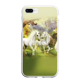 Чехол для iPhone 7Plus/8 Plus матовый с принтом Единороги в Курске, Силикон | Область печати: задняя сторона чехла, без боковых панелей | horse | horseshoe | акварель | головалошади | грива | единорог | жеребец | животные | конь | лошадь | лошадьскрыльями | подкова | природа | рисуноккрасками