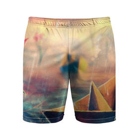 Мужские шорты 3D спортивные с принтом Бумажный кораблик в Курске,  |  | Тематика изображения на принте: art | арт | рисунок | художник