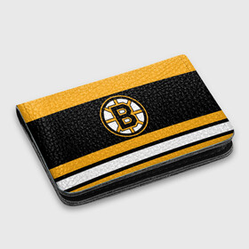 Картхолдер с принтом с принтом Boston Bruins в Курске, натуральная матовая кожа | размер 7,3 х 10 см; кардхолдер имеет 4 кармана для карт; | boston bruins | hockey | nhl | нхл | спорт | хоккей