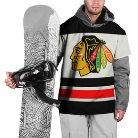 Накидка на куртку 3D с принтом Chicago Blackhawks в Курске, 100% полиэстер |  | chicago blackhawks | hockey | nhl | нхл | хоккей