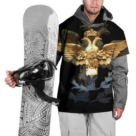Накидка на куртку 3D с принтом Золотой орел в Курске, 100% полиэстер |  | Тематика изображения на принте: герб | двуглавый | золото | золотой орел | россия
