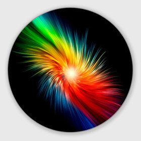 Коврик круглый с принтом Звезда радуга в Курске, резина и полиэстер | круглая форма, изображение наносится на всю лицевую часть | звезда радуга | небо | свет | спектр