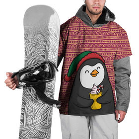 Накидка на куртку 3D с принтом Пингвиня в Курске, 100% полиэстер |  | Тематика изображения на принте: пингвин