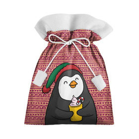 Подарочный 3D мешок с принтом Пингвиня в Курске, 100% полиэстер | Размер: 29*39 см | Тематика изображения на принте: пингвин