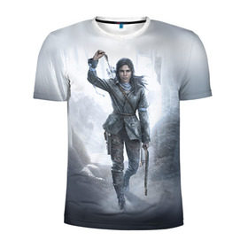 Мужская футболка 3D спортивная с принтом Rise of the Tomb Raider в Курске, 100% полиэстер с улучшенными характеристиками | приталенный силуэт, круглая горловина, широкие плечи, сужается к линии бедра | rise of the tomb raider | tomb raider | райдер | том райдер