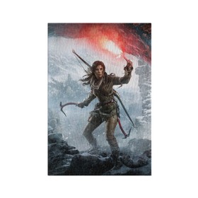 Обложка для паспорта матовая кожа с принтом Rise of the Tomb Raider в Курске, натуральная матовая кожа | размер 19,3 х 13,7 см; прозрачные пластиковые крепления | rise of the tomb raider | tomb raider | райдер | том райдер