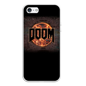 Чехол для iPhone 5/5S матовый с принтом Doom в Курске, Силикон | Область печати: задняя сторона чехла, без боковых панелей | doom | game | гибель | дум | игра | игры | обреченность | шутер